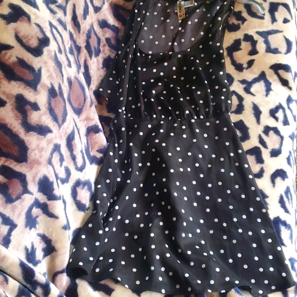 Black open back dress